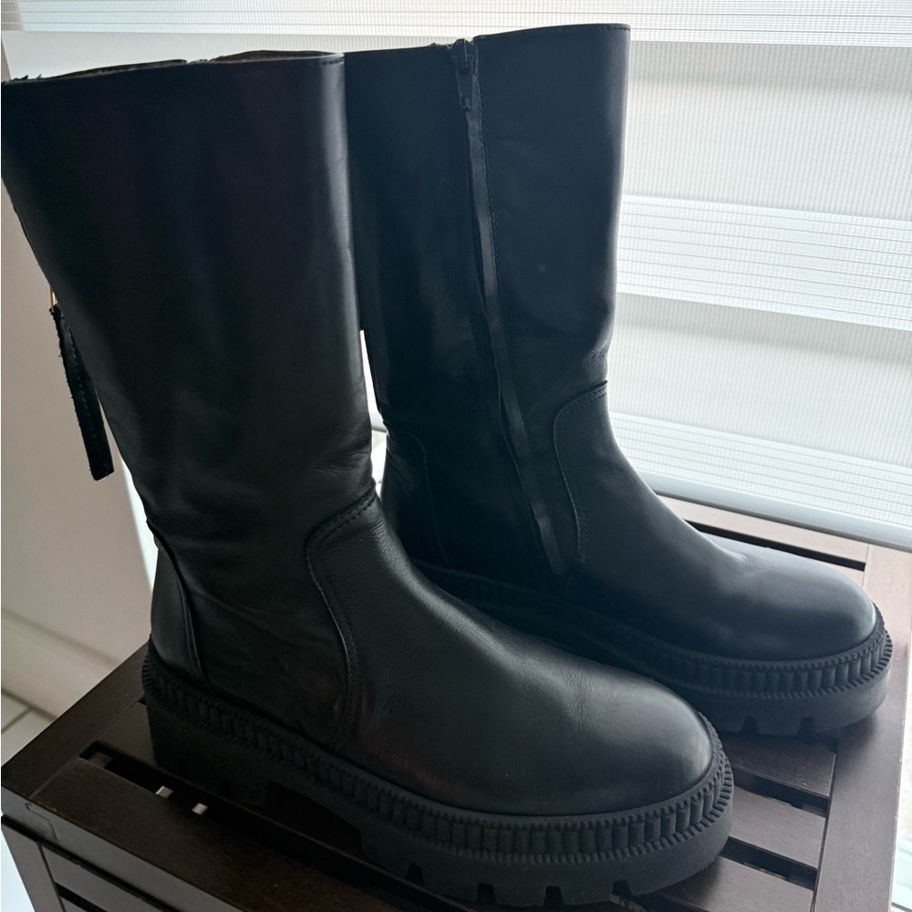 Italian Black Leather Boots